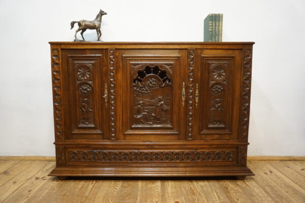 NIESPOTYKANA PŁYTKA RZEŹBIONA KOMODA BRETOŃSKA FRANCJA