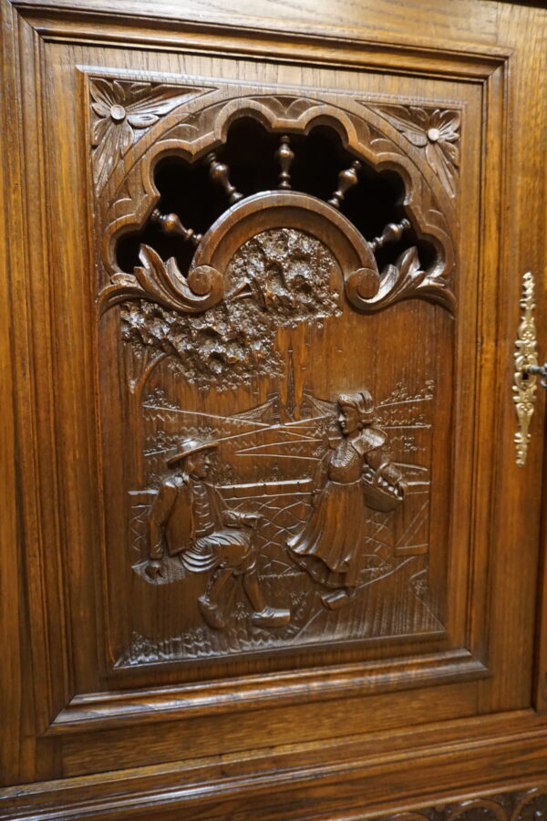 NIESPOTYKANA PŁYTKA RZEŹBIONA KOMODA BRETOŃSKA FRANCJA