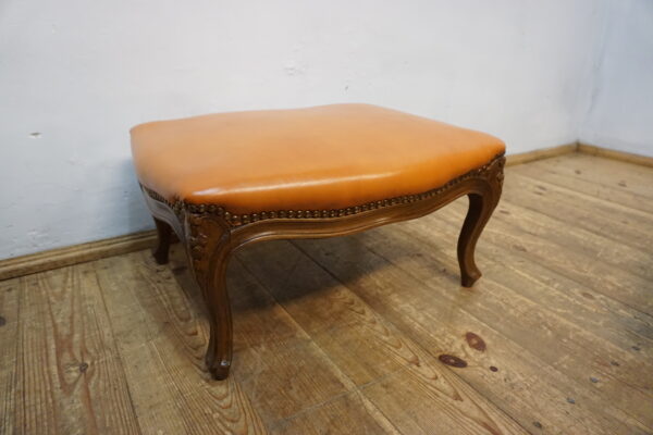 PUFA SIEDZISKO PODNÓŻEK LUDWIK SKÓRA NATURALNA