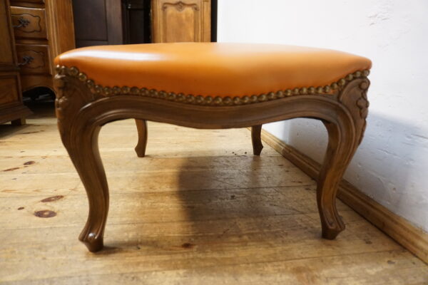 PUFA SIEDZISKO PODNÓŻEK LUDWIK SKÓRA NATURALNA