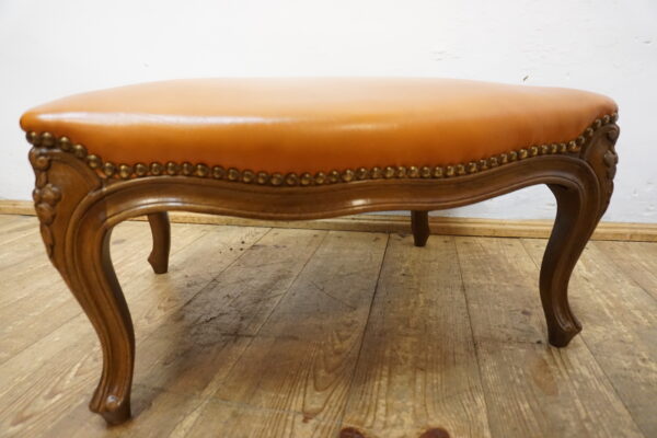 PUFA SIEDZISKO PODNÓŻEK LUDWIK SKÓRA NATURALNA