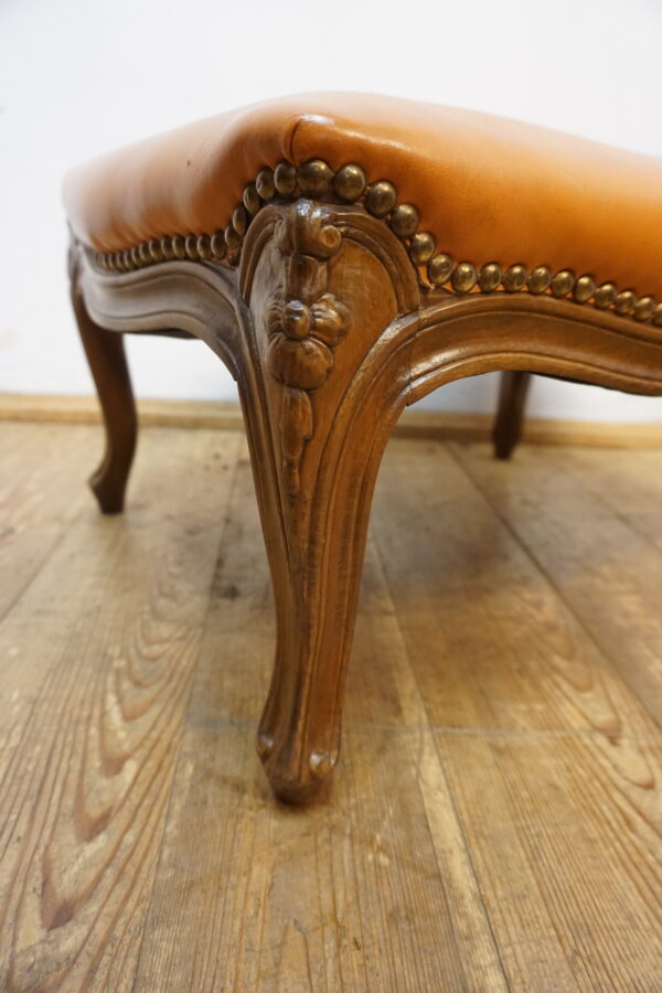 PUFA SIEDZISKO PODNÓŻEK LUDWIK SKÓRA NATURALNA