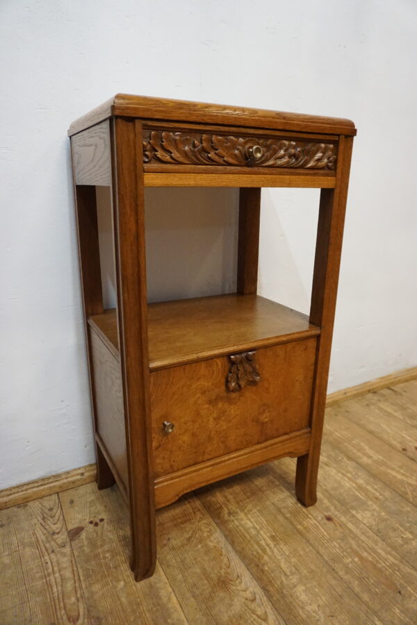 SECESYJNA SZAFA NOCNA Z MARMUROWYM BLATEM