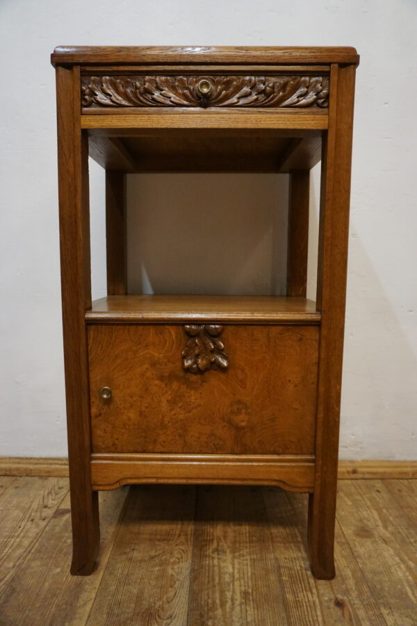 SECESYJNA SZAFA NOCNA Z MARMUROWYM BLATEM