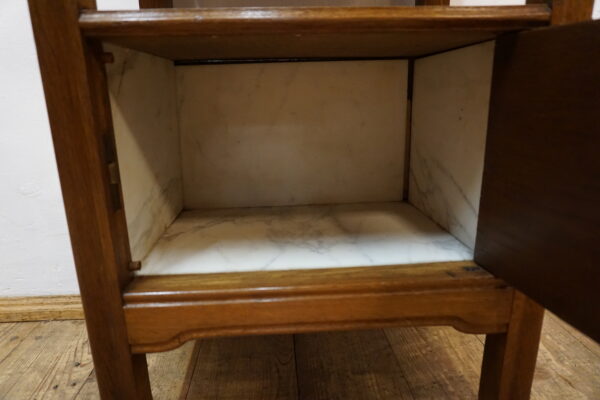 SECESYJNA SZAFA NOCNA Z MARMUROWYM BLATEM