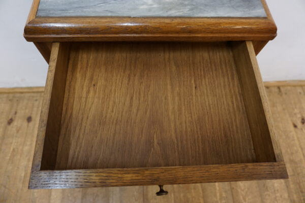 SECESYJNA SZAFA NOCNA Z MARMUROWYM BLATEM