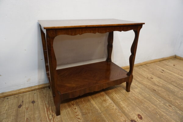 STYLOWY STOLIK KAWOWY BAREK Z INTARSJĄ FRANCJA