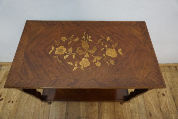 STYLOWY STOLIK KAWOWY BAREK Z INTARSJĄ FRANCJA