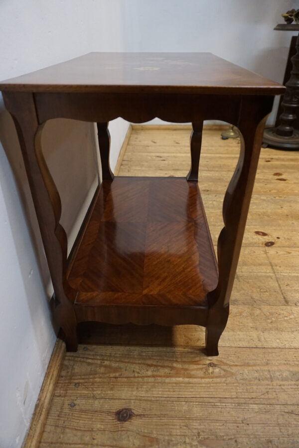 STYLOWY STOLIK KAWOWY BAREK Z INTARSJĄ FRANCJA