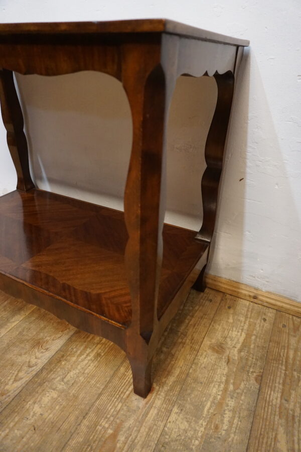 STYLOWY STOLIK KAWOWY BAREK Z INTARSJĄ FRANCJA