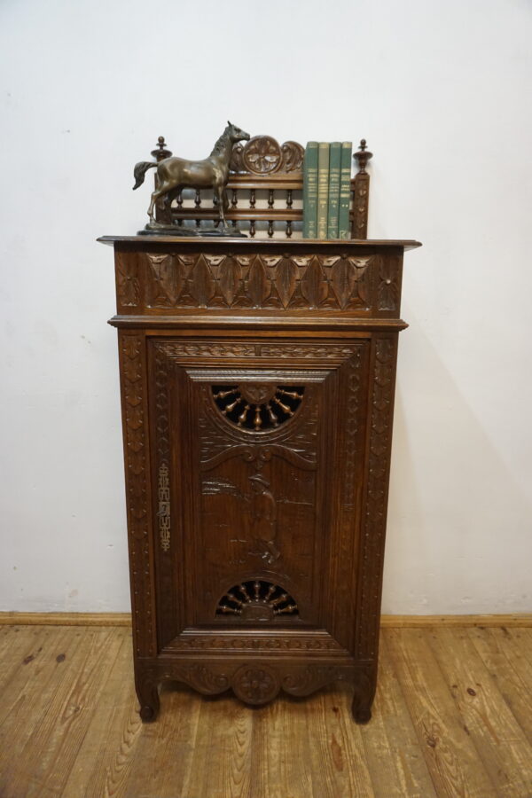 STARA RZEŹBIONA NIESPOTYKANA WYSOKA SZAFKA KOMODA BRETOŃSKA FRANCJA