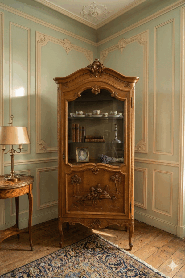 DEKORACYJNA WITRYNA SERWANTKA LUDWIK DĄB FRANCJA 2