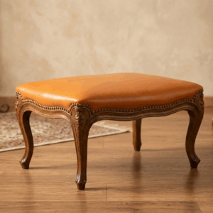 PUFA SIEDZISKO PODNÓŻEK LUDWIK SKÓRA NATURALNA