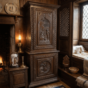 STARY KABINET BRETOŃSKI BAREK RZEŹBIONY FRANCJA