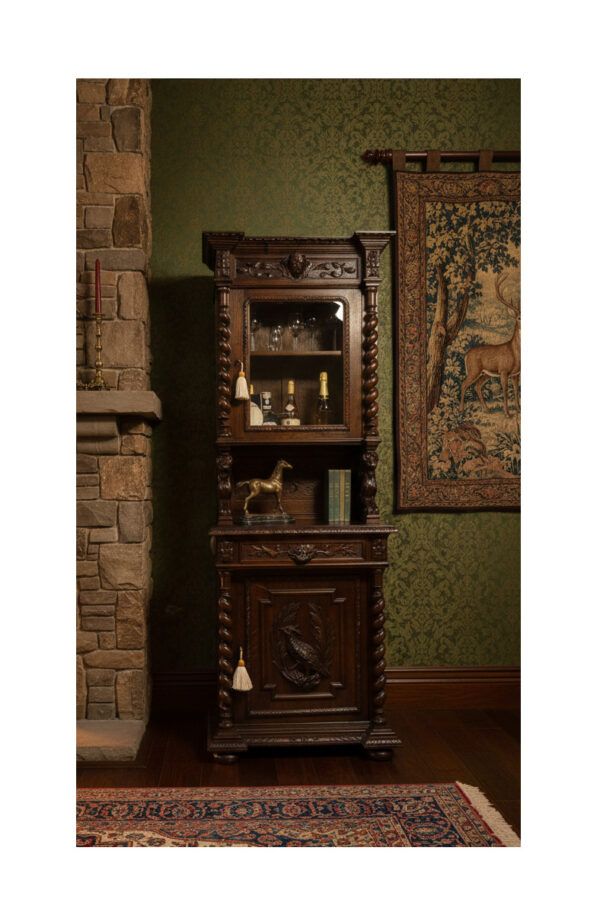 STARY NIESPOTYKANY KREDENS MYŚLIWSKI szer-86cm