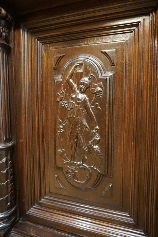 MONUMENTALNY KABINET NEORENESANSOWY – Figuralny bogato rzeźbiony