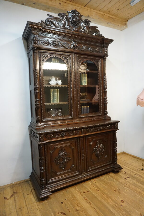 Monumentalny Kredens Biblioteczny Neorenesans – XIX wiek WYS 300cm