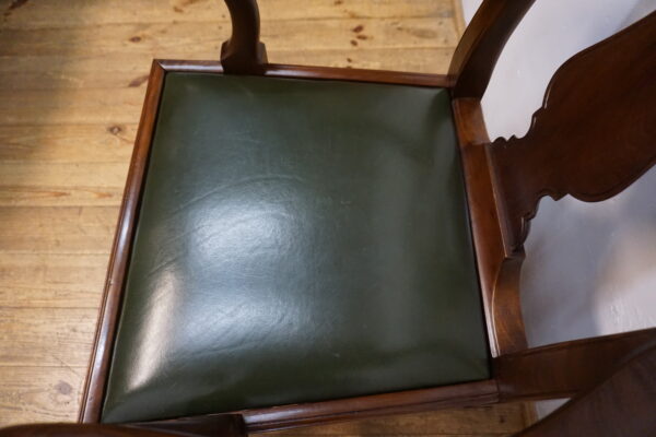 GABINETOWY FOTEL do biurka TRON Chippendale – Mahoń, Skóra Naturalna