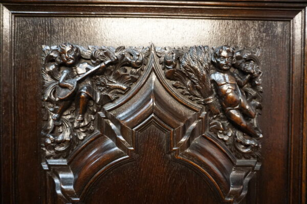 UNIKAT! Figuralny Kredens Bogato RZEŹBIONY BAROK DĄB RYCERZE