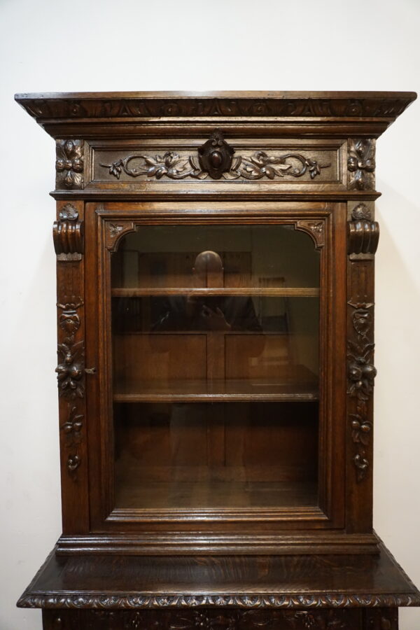 STARY NIESPOTYKANY KREDENS BIBLIOTECZKA NEORENESANS szer-94,5