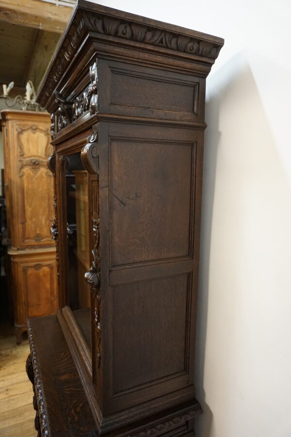 STARY NIESPOTYKANY KREDENS BIBLIOTECZKA NEORENESANS szer-94,5