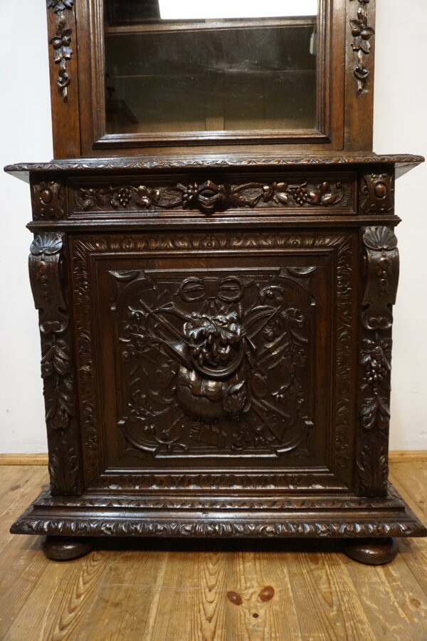 STARY NIESPOTYKANY KREDENS BIBLIOTECZKA NEORENESANS szer-94,5