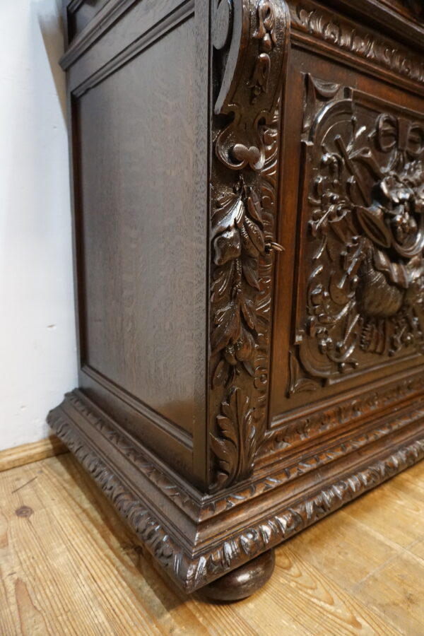 STARY NIESPOTYKANY KREDENS BIBLIOTECZKA NEORENESANS szer-94,5