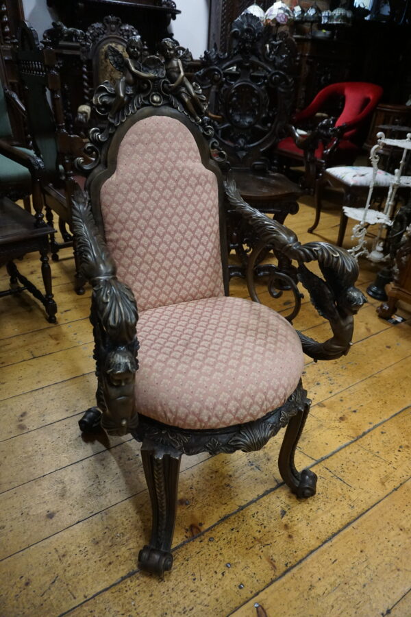 UNIKAT Fotel z Brązu ANIOŁY – Arcydzieło