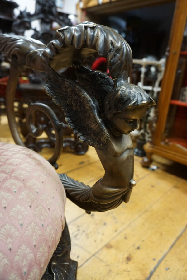 UNIKAT Fotel z Brązu ANIOŁY – Arcydzieło