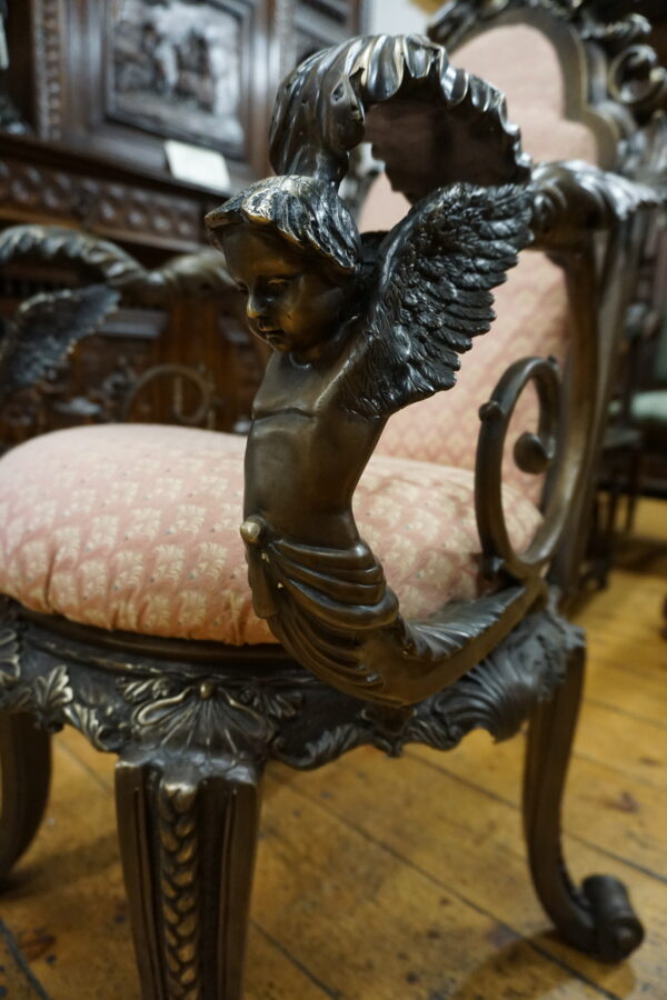 UNIKAT Fotel z Brązu ANIOŁY – Arcydzieło
