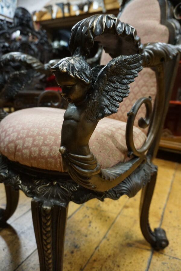 UNIKAT Fotel z Brązu ANIOŁY – Arcydzieło