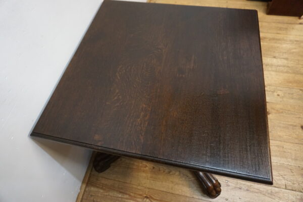 UNIKATOWY STÓŁ GABINETOWY – RZEŹBIONY MASZKARONY – PO RENOWACJI