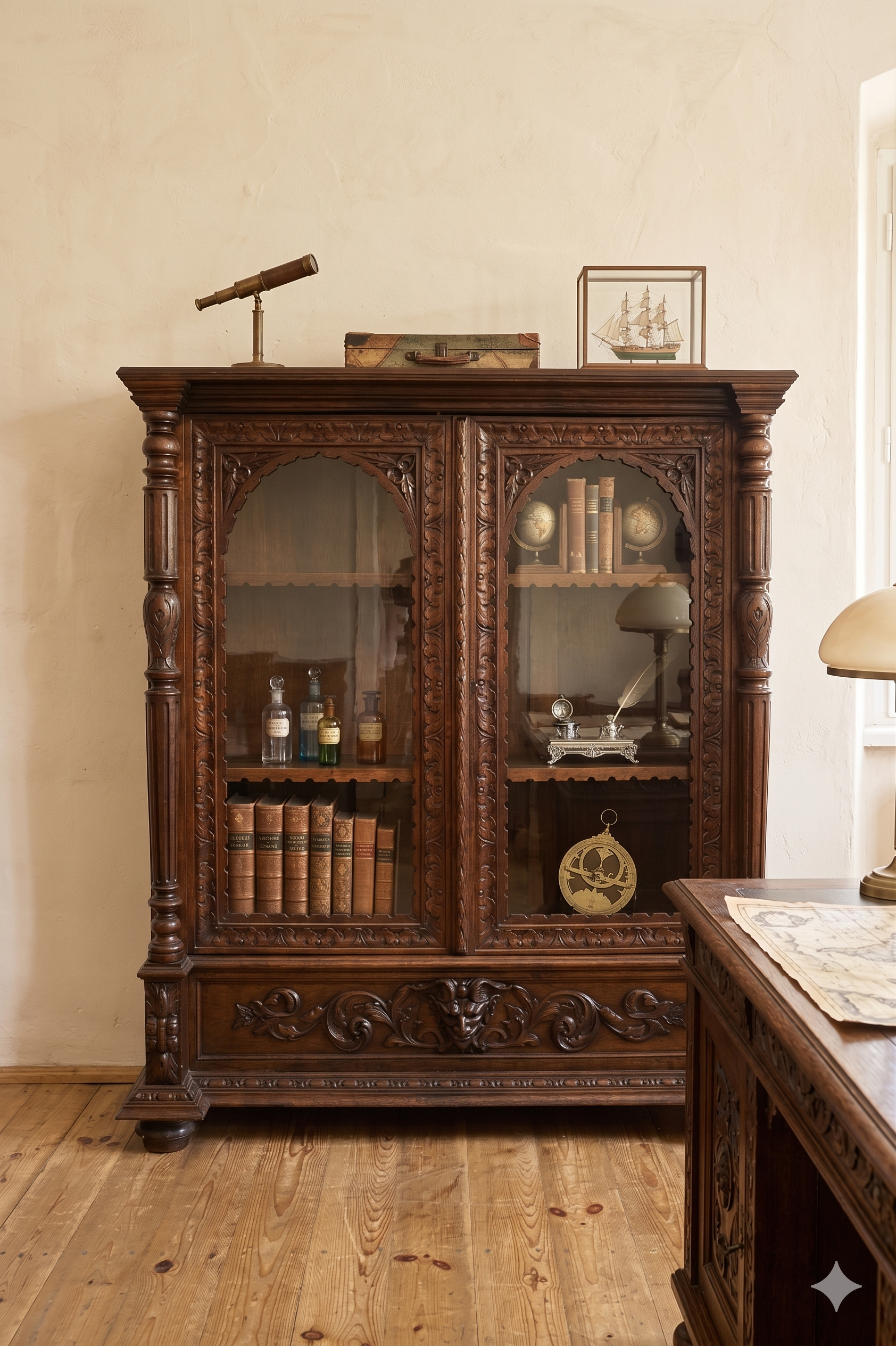 Wyjątkowa Biblioteka Podręczna w Stylu Neorenesansowym – Francja, XIX wiek