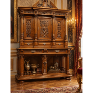 Stary Pałacowy Kabinet - Kredens Neorenesans Francja Figura Diabła