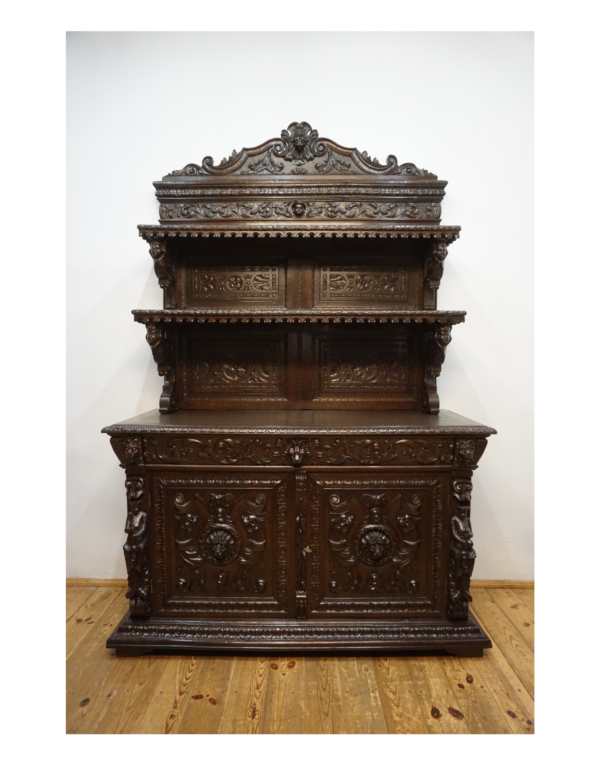 UNIKAT Monumentalny Francuski Kredens / Dressoir Neorenesans
