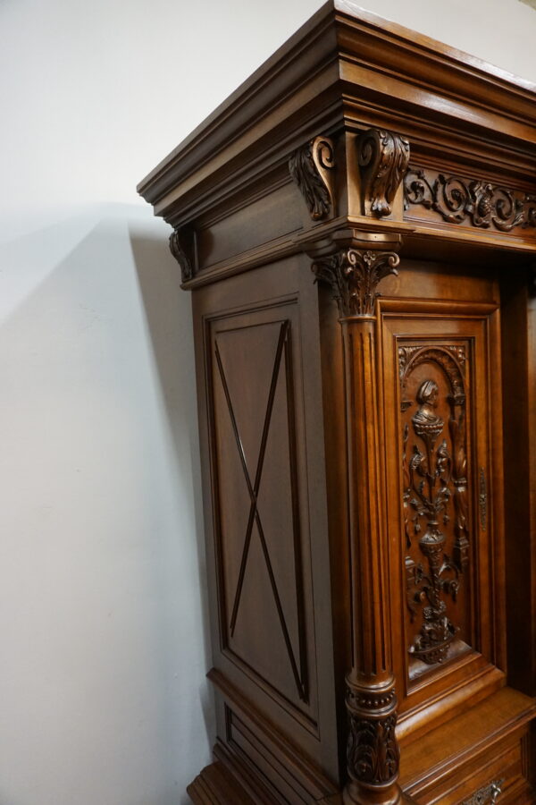 Stary Pałacowy Kabinet - Kredens Neorenesans Francja Figura Diabła