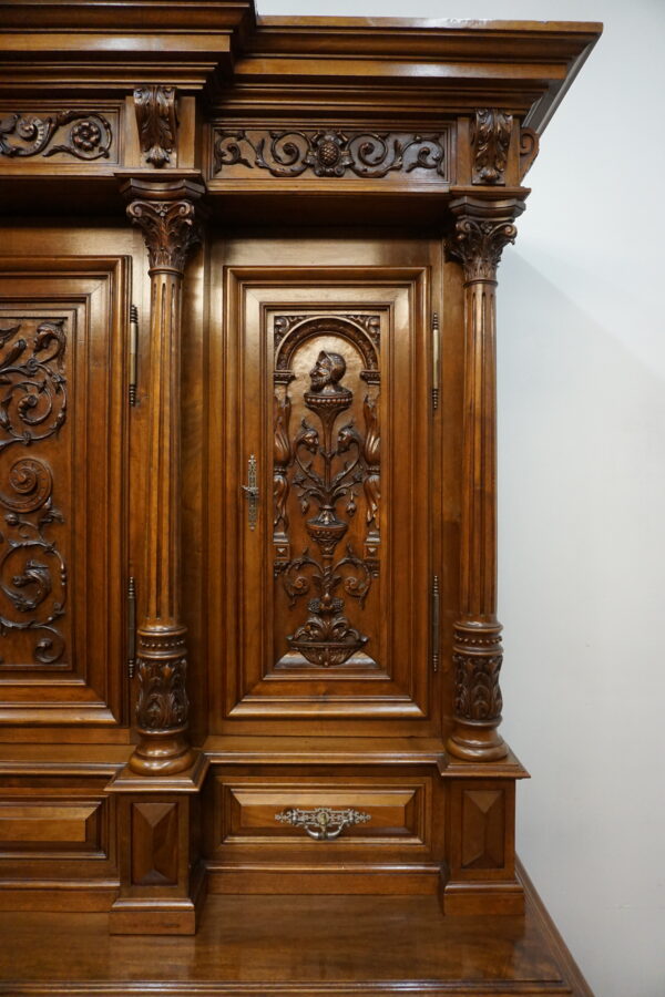 Stary Pałacowy Kabinet - Kredens Neorenesans Francja Figura Diabła