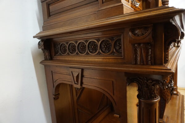 Stary Pałacowy Kabinet - Kredens Neorenesans Francja Figura Diabła