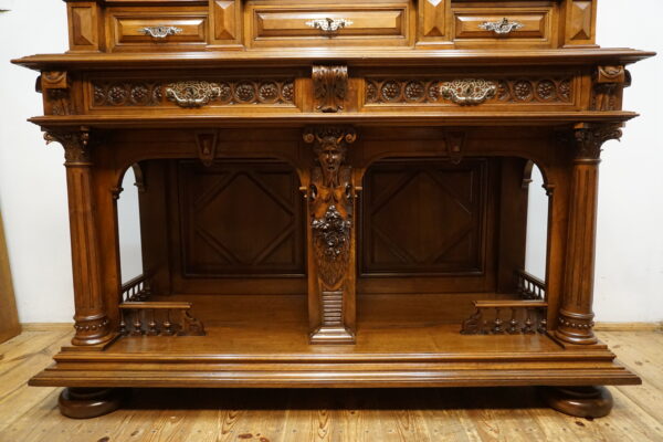 Stary Pałacowy Kabinet - Kredens Neorenesans Francja Figura Diabła