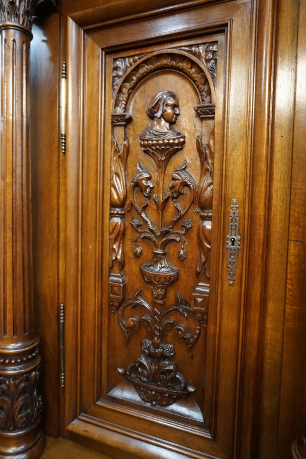 Stary Pałacowy Kabinet - Kredens Neorenesans Francja Figura Diabła
