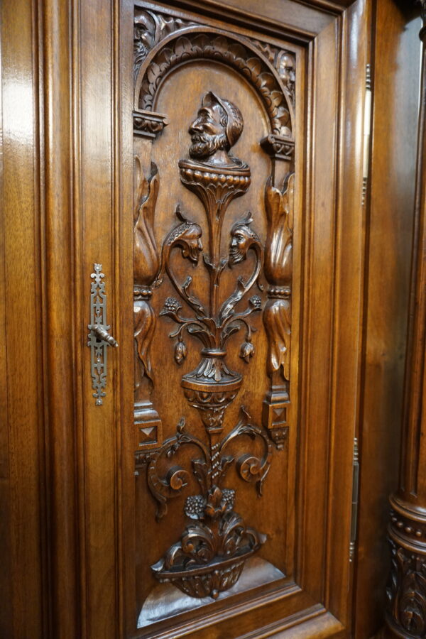 Stary Pałacowy Kabinet - Kredens Neorenesans Francja Figura Diabła