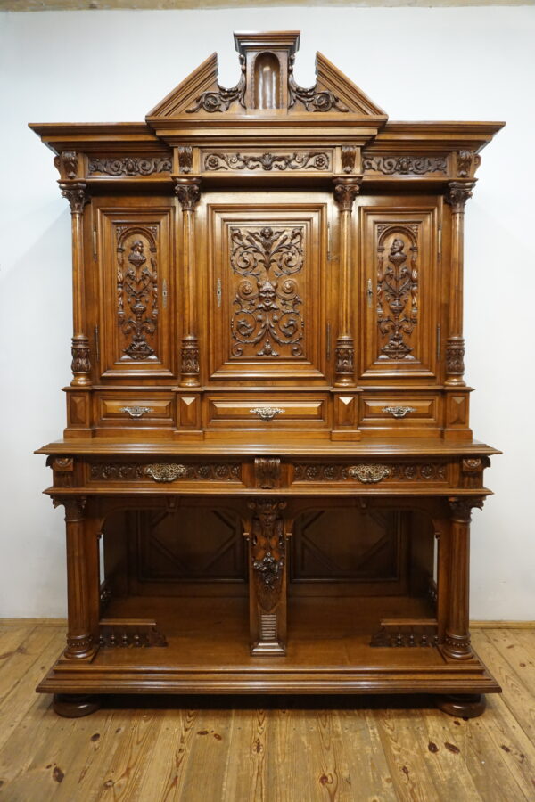 Stary Pałacowy Kabinet - Kredens Neorenesans Francja Figura Diabła