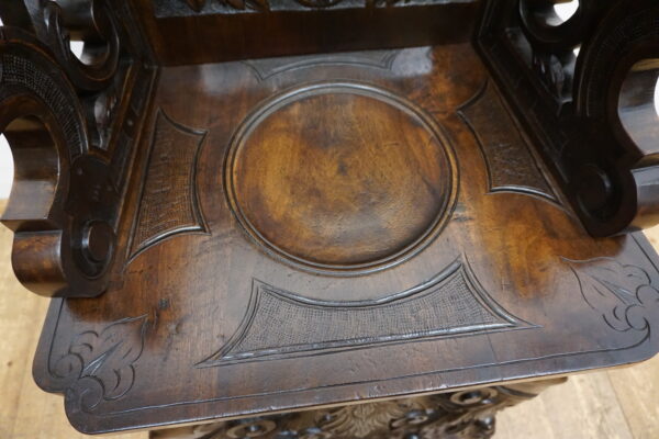 UNIKAT Niezwykły Fotel Neorenesansowy – Francja XIX w.  Bogata Snycerka